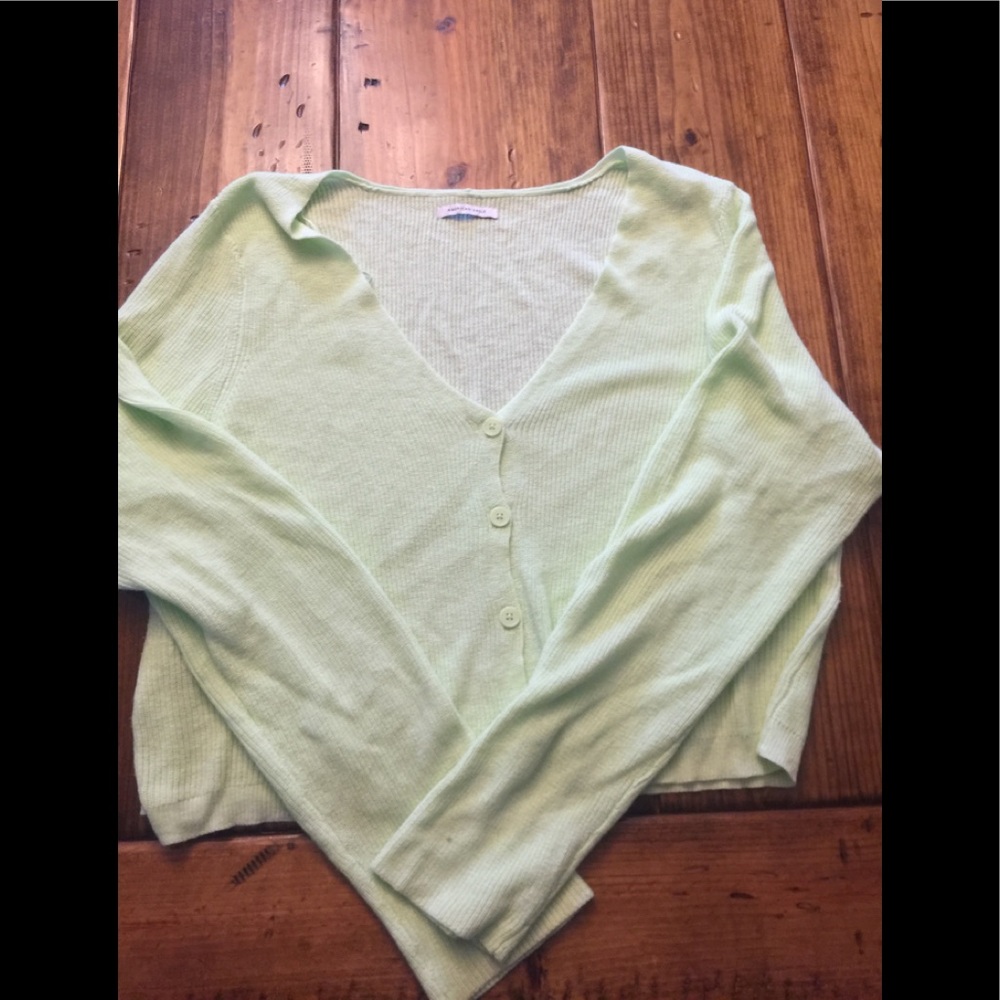 Lime green AE cardigan